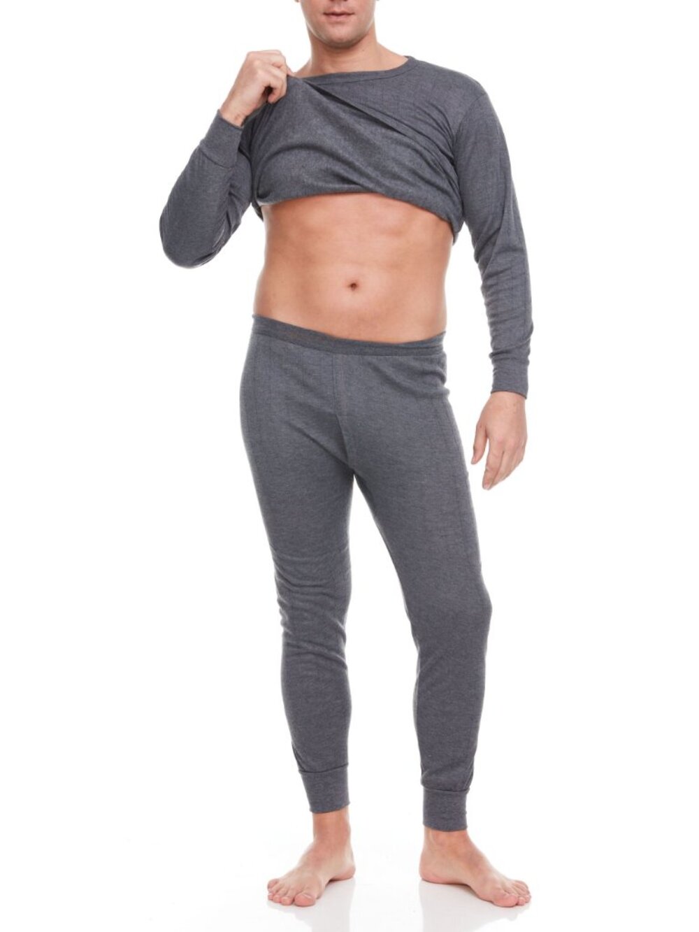 Men Cotton Fleece Thermal Underwear Set 2-Pack Warm Long Johns Winter Base Layer - Picture 6 of 6